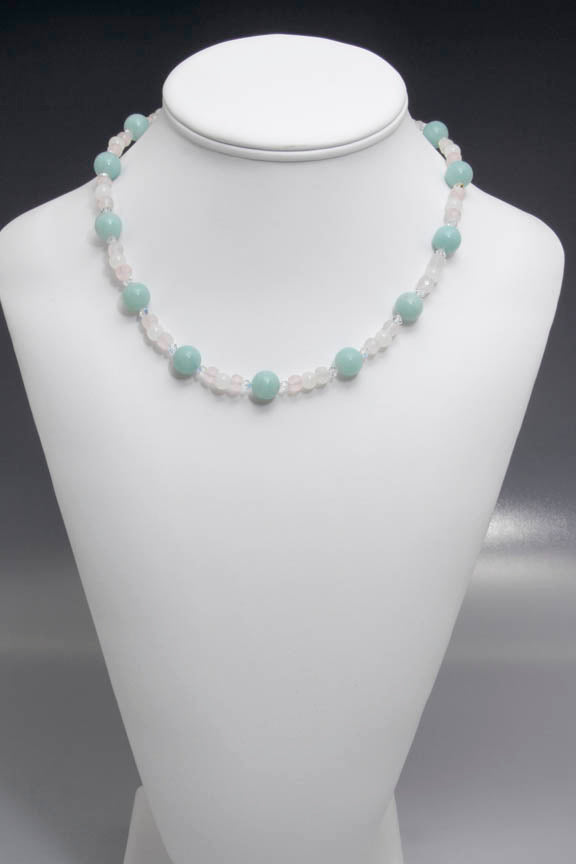 Necklace, Rose Quartz and Aventurine
