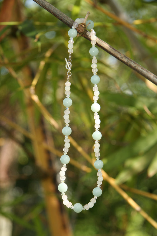 Necklace, Rose Quartz and Aventurine