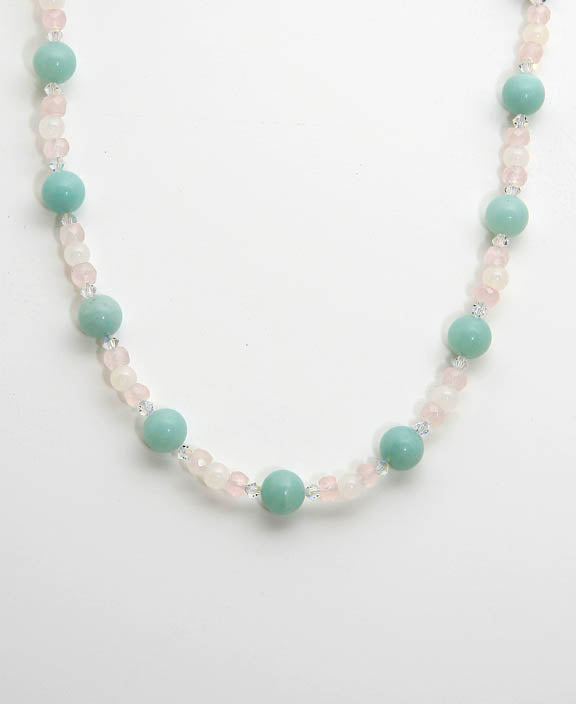 Necklace, Rose Quartz and Aventurine