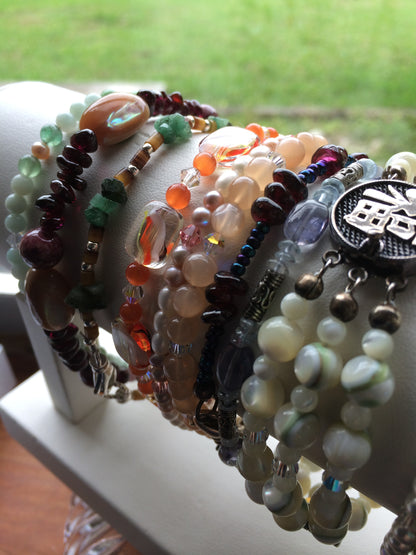 Pretty Glass and Crystal Bracelets (choose a color and style)